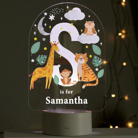 Personalised Animal Alphabet LED Colour Changing Night Light Extra Image 2